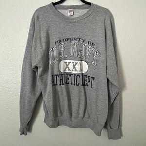 Vintage US navy grey sweatshirt soffe sweats L